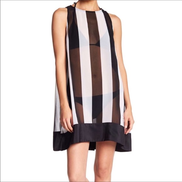 Ted Baker London Other - 🆕 TED BAKER black white striped cover up dress